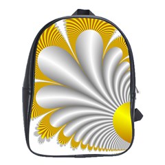 Fractal Gold Palm Tree  School Bags (xl)  by Amaryn4rt