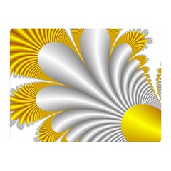 Fractal Gold Palm Tree  Double Sided Flano Blanket (mini) 