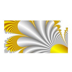 Fractal Gold Palm Tree  Satin Wrap by Amaryn4rt