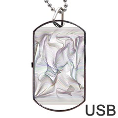 Abstract Background Chromatic Dog Tag Usb Flash (one Side)