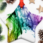 Colour Smoke Rainbow Color Design Ornament (Star) Front