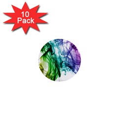 Colour Smoke Rainbow Color Design 1  Mini Buttons (10 Pack) 