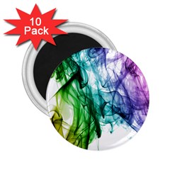 Colour Smoke Rainbow Color Design 2 25  Magnets (10 Pack) 