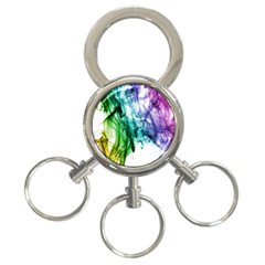 Colour Smoke Rainbow Color Design 3-ring Key Chains