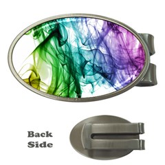 Colour Smoke Rainbow Color Design Money Clips (oval) 