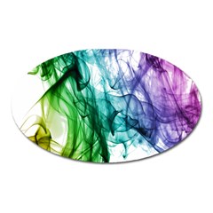 Colour Smoke Rainbow Color Design Oval Magnet by Amaryn4rt