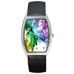 Colour Smoke Rainbow Color Design Barrel Style Metal Watch