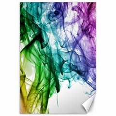 Colour Smoke Rainbow Color Design Canvas 12  X 18  