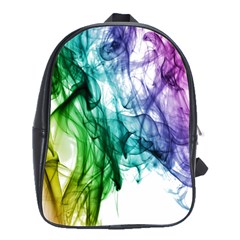 Colour Smoke Rainbow Color Design School Bags(large) 