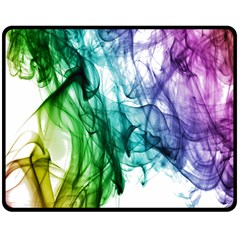 Colour Smoke Rainbow Color Design Fleece Blanket (medium)  by Amaryn4rt