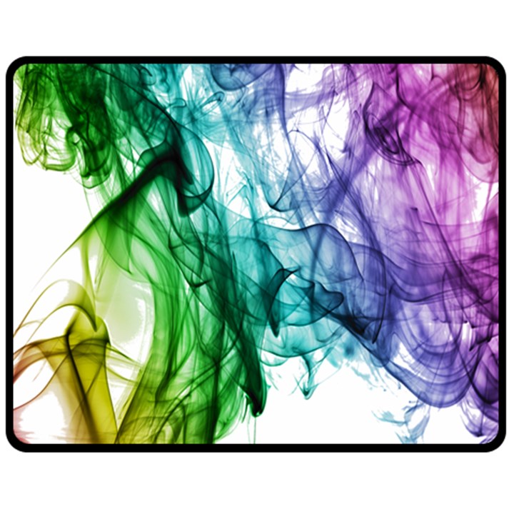 Colour Smoke Rainbow Color Design Fleece Blanket (Medium) 