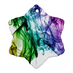 Colour Smoke Rainbow Color Design Ornament (snowflake)