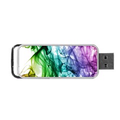 Colour Smoke Rainbow Color Design Portable Usb Flash (one Side)