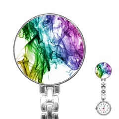 Colour Smoke Rainbow Color Design Stainless Steel Nurses Watch