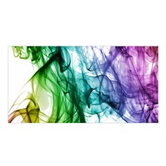 Colour Smoke Rainbow Color Design Satin Shawl