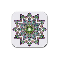 Decorative Ornamental Design Rubber Coaster (square) 