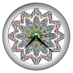 Decorative Ornamental Design Wall Clocks (silver) 