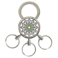 Decorative Ornamental Design 3-ring Key Chains by Amaryn4rt