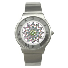 Decorative Ornamental Design Stainless Steel Watch by Amaryn4rt