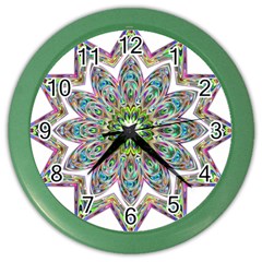 Decorative Ornamental Design Color Wall Clocks by Amaryn4rt