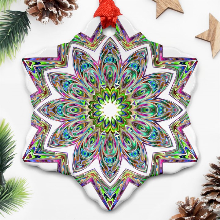 Decorative Ornamental Design Snowflake Ornament (Two Sides)