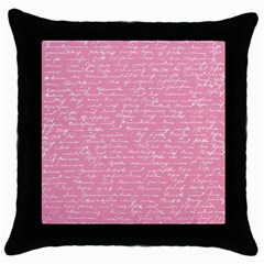 Handwriting  Throw Pillow Case (black) by Valentinaart