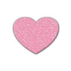 Handwriting  Heart Coaster (4 Pack) 