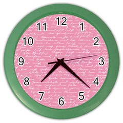 Handwriting  Color Wall Clocks by Valentinaart