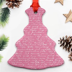 Handwriting  Christmas Tree Ornament (two Sides)