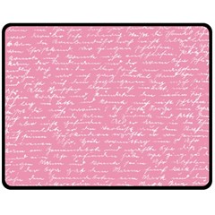 Handwriting  Double Sided Fleece Blanket (medium) 