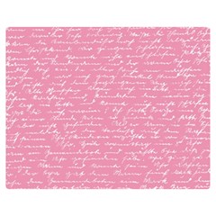 Handwriting  Double Sided Flano Blanket (medium) 