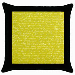 Handwriting  Throw Pillow Case (black) by Valentinaart