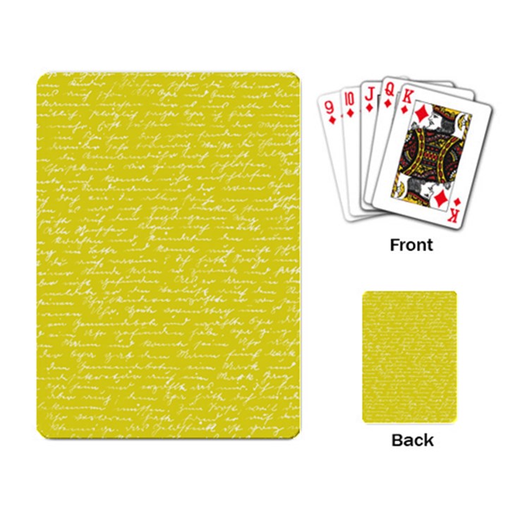 Handwriting  Playing Card