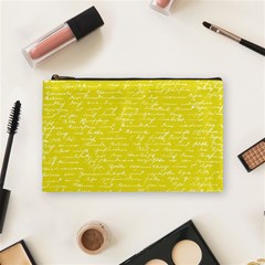 Handwriting  Cosmetic Bag (medium)  by Valentinaart