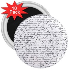 Handwriting  3  Magnets (10 Pack)  by Valentinaart