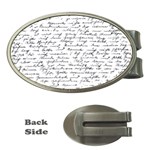 Handwriting  Money Clips (Oval)  Front