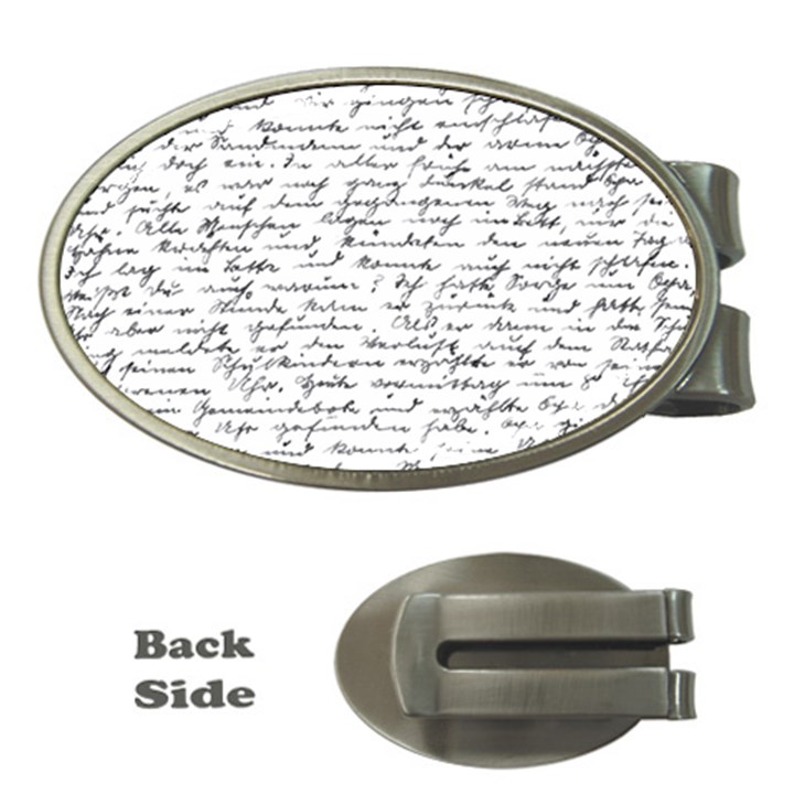 Handwriting  Money Clips (Oval) 