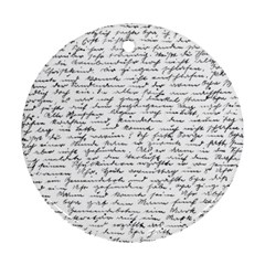 Handwriting  Round Ornament (two Sides) by Valentinaart