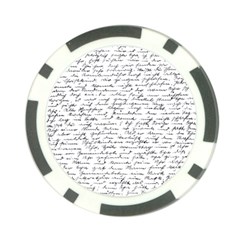 Handwriting  Poker Chip Card Guard by Valentinaart