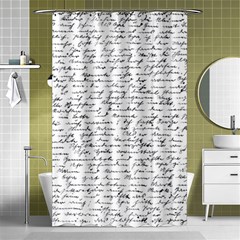 Handwriting  Shower Curtain 48  X 72  (small) 