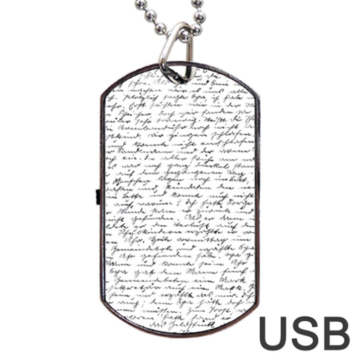 Handwriting  Dog Tag USB Flash (Two Sides)