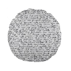 Handwriting  Standard 15  Premium Flano Round Cushions