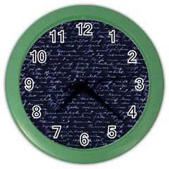 Handwriting Color Wall Clocks by Valentinaart