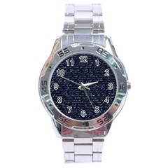 Handwriting Stainless Steel Analogue Watch