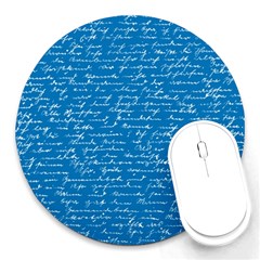 Handwriting Round Mousepads by Valentinaart