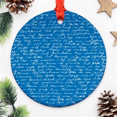 Handwriting Ornament (round)