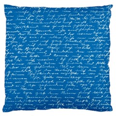 Handwriting Large Cushion Case (two Sides) by Valentinaart