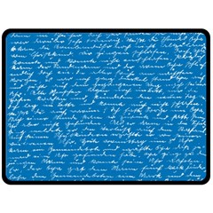 Handwriting Double Sided Fleece Blanket (large) 