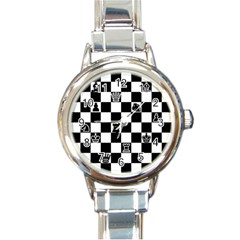 Chess Round Italian Charm Watch by Valentinaart