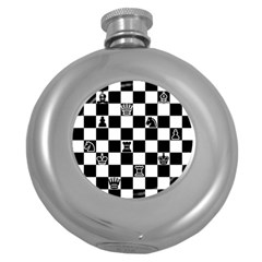 Chess Round Hip Flask (5 Oz) by Valentinaart